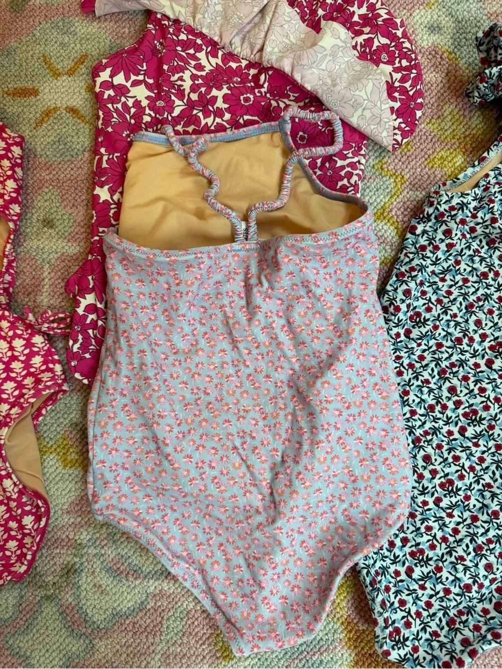 Lot of 4 J.Crew Crewcuts Girls 10 One Piece Swimsuits